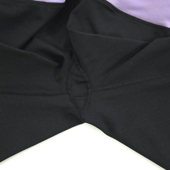 Lululemon Women's Black Groove Flare Pant Stretch Purple Stripe Yoga Size 8 - Picture 6 of 14
